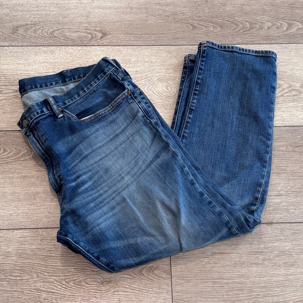 Polo Ralph Lauren Hampton Relaxed Straight Jeans Mens 40x30 Blue Stretch Denim
